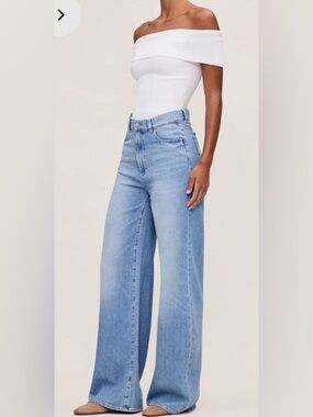 DL1961 Hepburn Wide Leg High-Rise Jeans 32”
